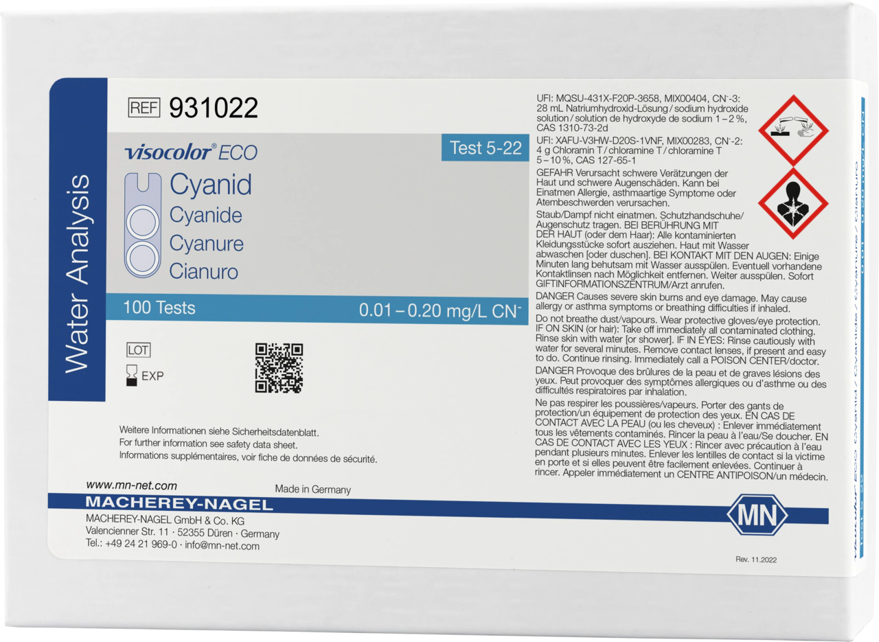 Colorimetric test kit VISOCOLOR ECO Cyanide