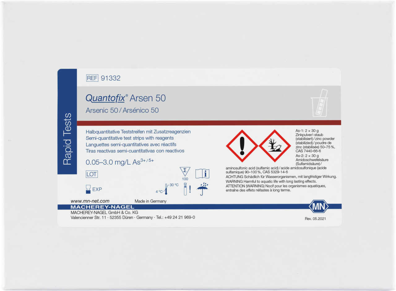 Semi-quantitative test strips QUANTOFIX Arsenic 50