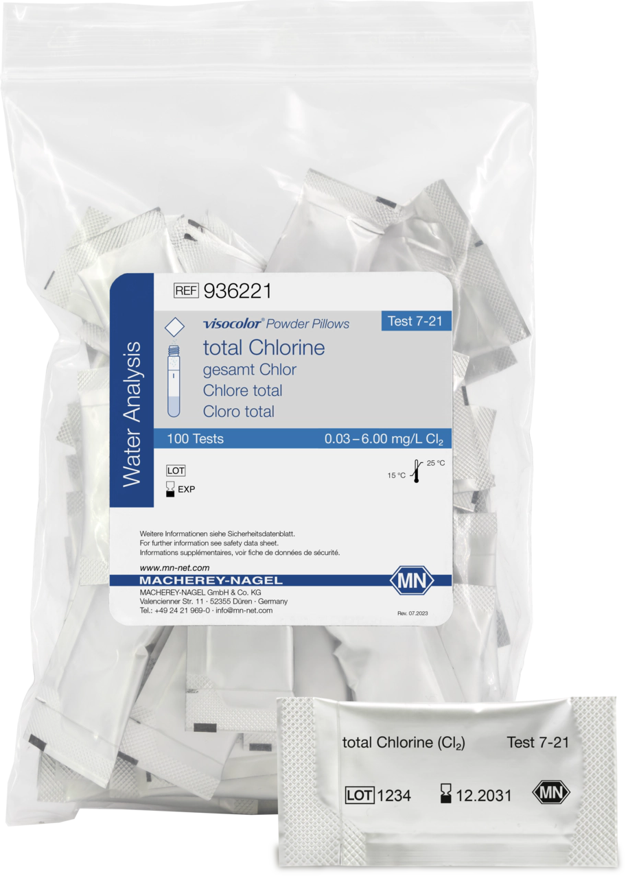 Reagents VISOCOLOR Powder Pillows total Chlorine, 100 tests, photometric test