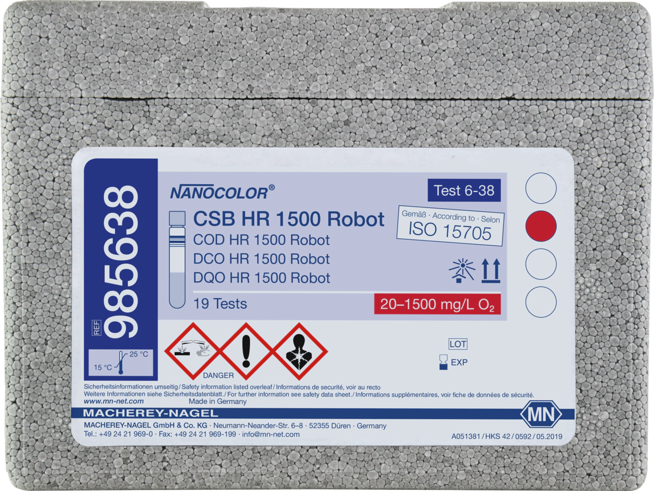 Tube test NANOCOLOR COD HR 1500 Robot