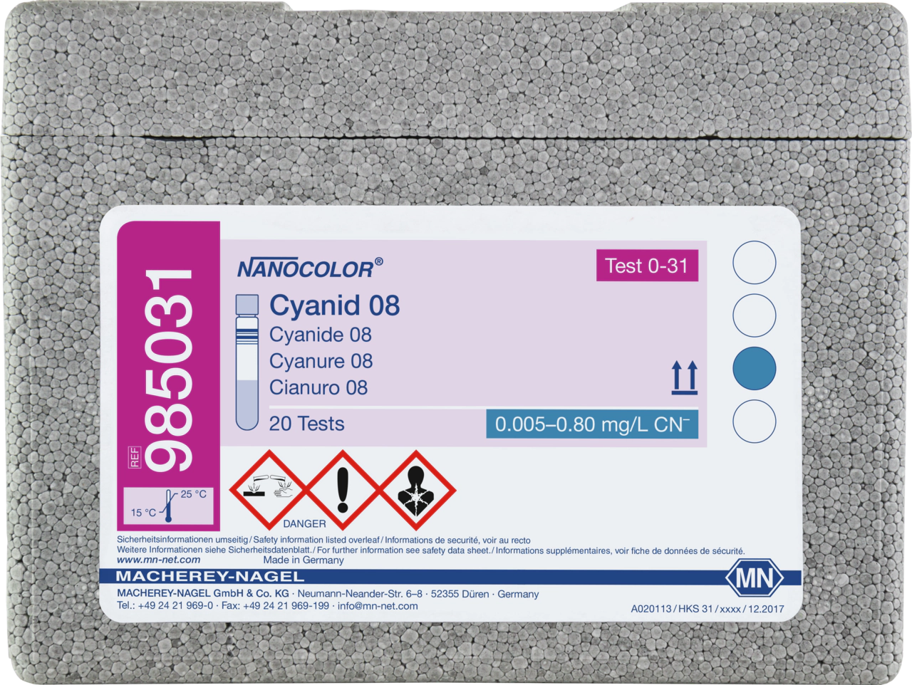Tube test NANOCOLOR Cyanide 08