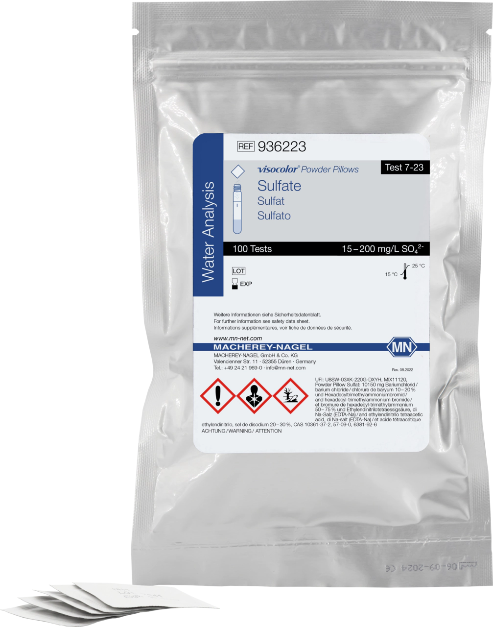 Reagents VISOCOLOR Powder Pillows Sulfate, photometric test