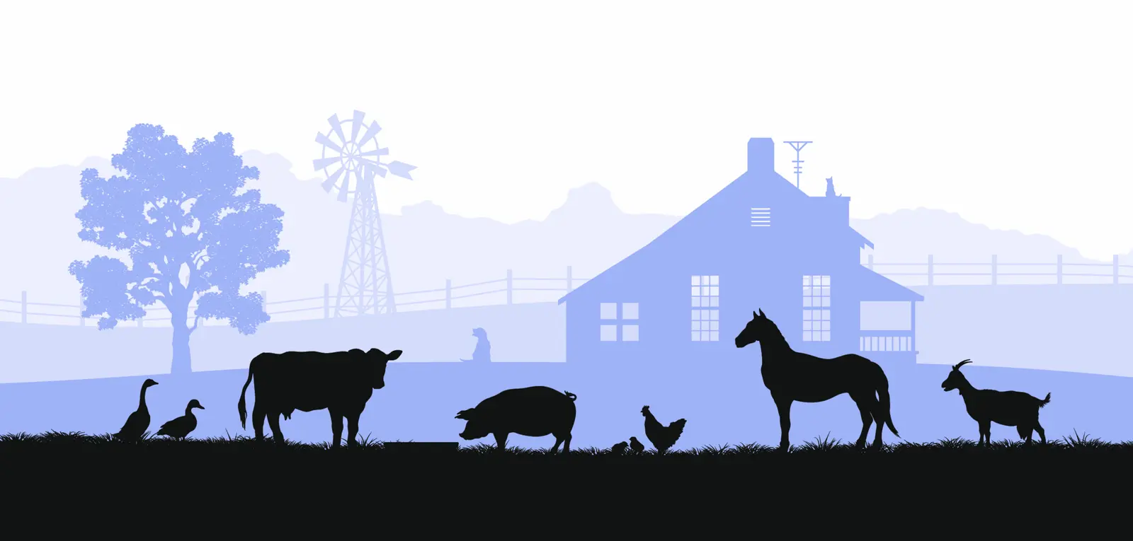 1838893M_AdobeStock_260693532_Silhouette-Pferd-Ente-Schwein-Huhn-Ziege-Kuh-Farbvariante-2-blau