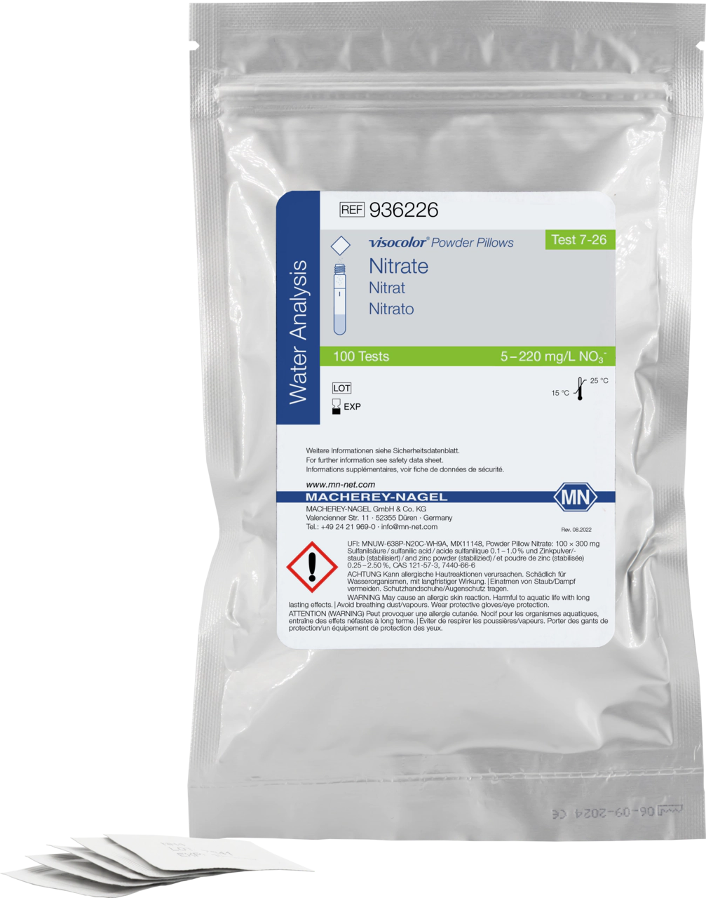 Reagents VISOCOLOR Powder Pillows Nitrate, photometric test