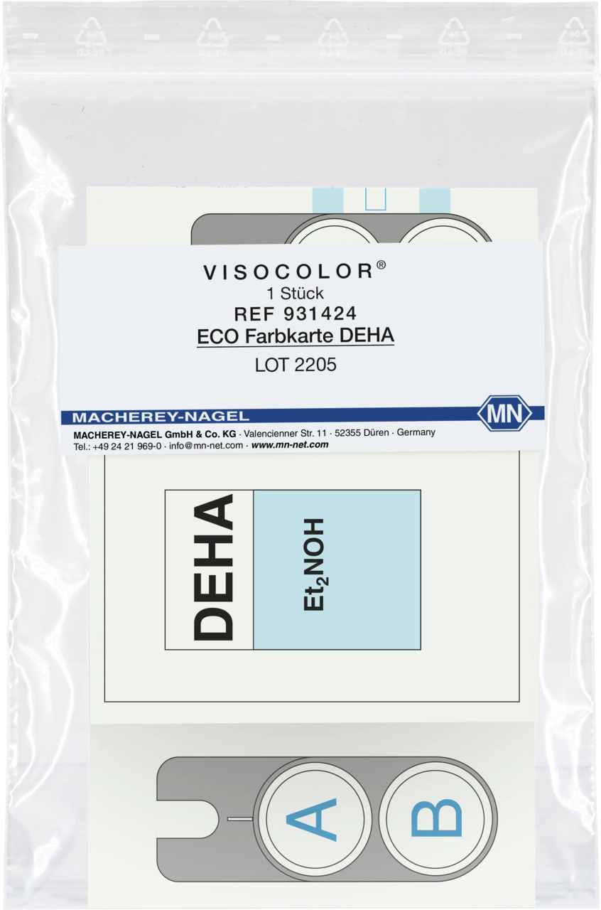 Color comparison chart for VISOCOLOR ECO DEHA