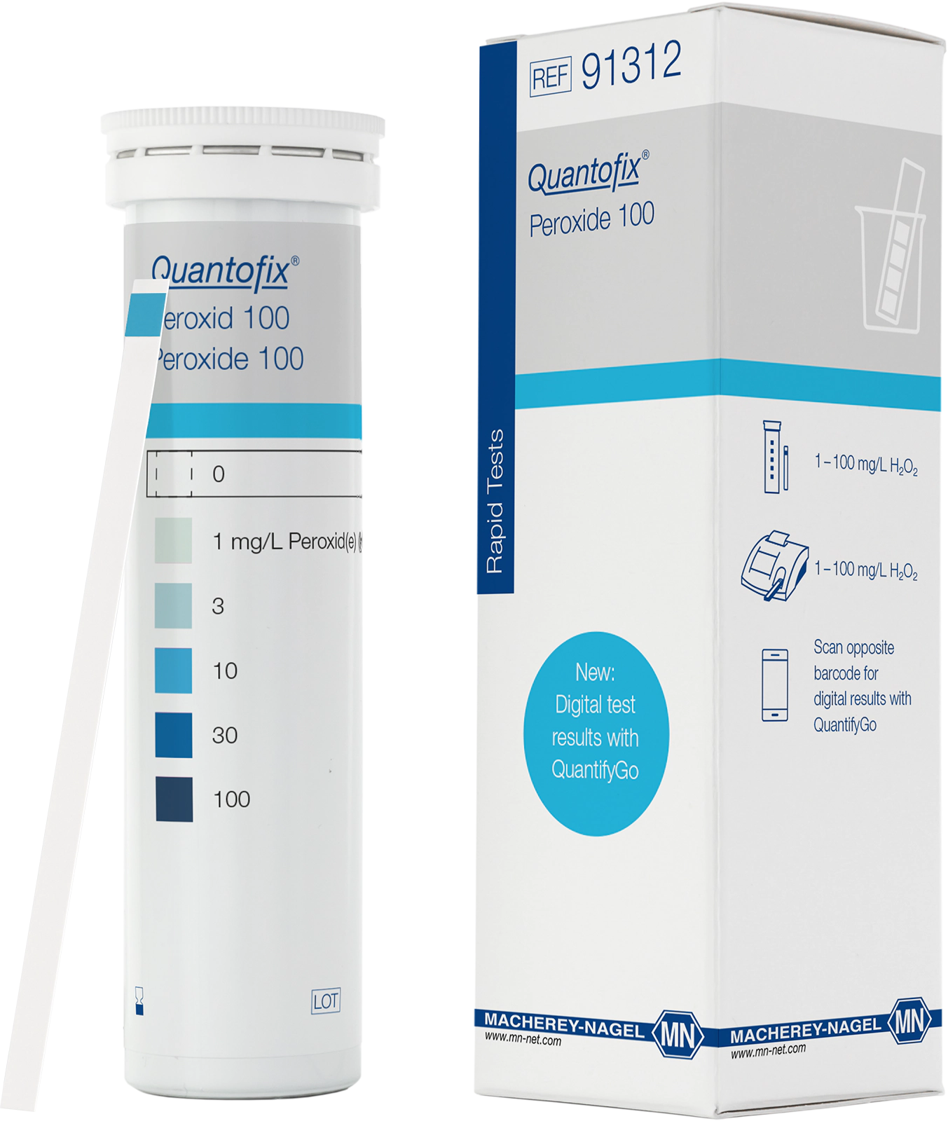 Semi-quantitative test strips QUANTOFIX Peroxide 100