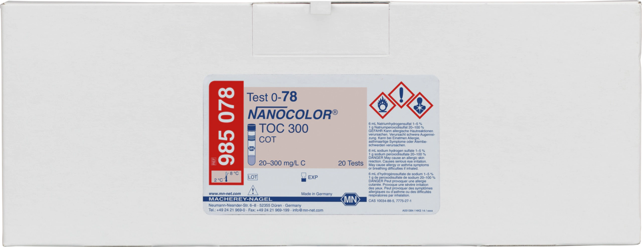 Tube test NANOCOLOR TOC 300