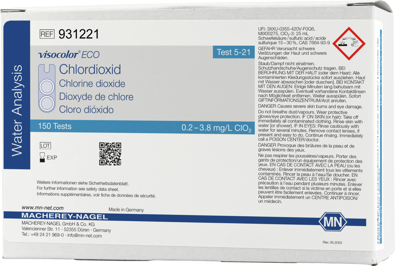 Colorimetric test kit VISOCOLOR ECO Chlorine dioxide, refill pack