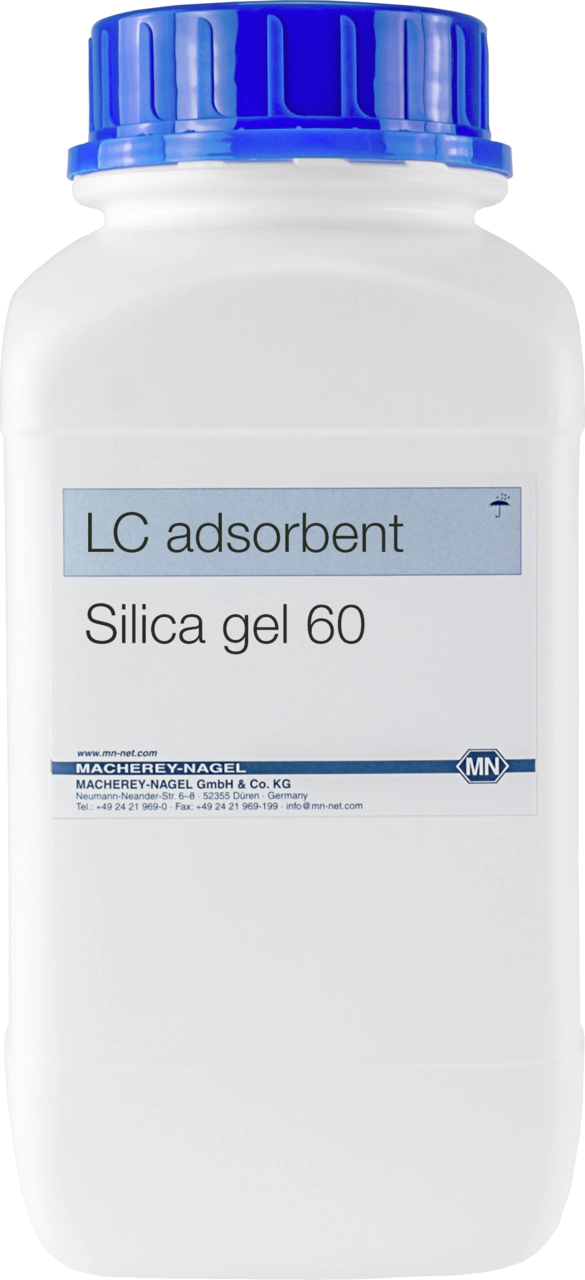 LC, packing material (adsorbent, bulk), Silica gel 60 M, 0.04–0.063 mm