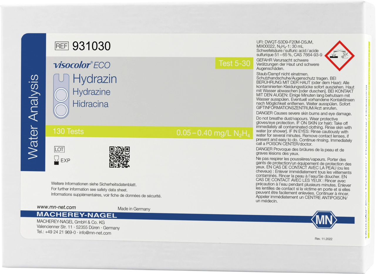 Colorimetric test kit VISOCOLOR ECO Hydrazine