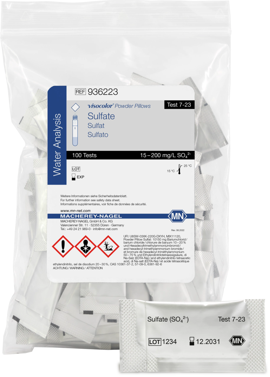 Reagents VISOCOLOR Powder Pillows Sulfate, photometric test