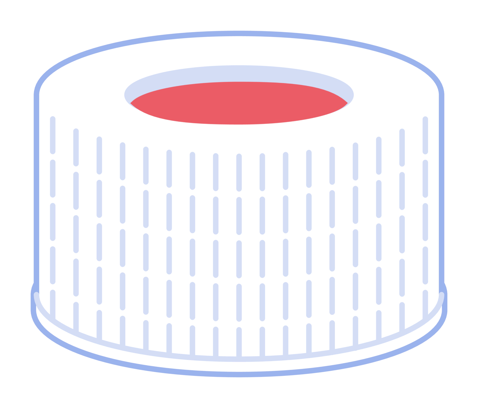Screw closure, N 24, PP, white, center hole, Butyl red/PTFE gray, 2.4 mm