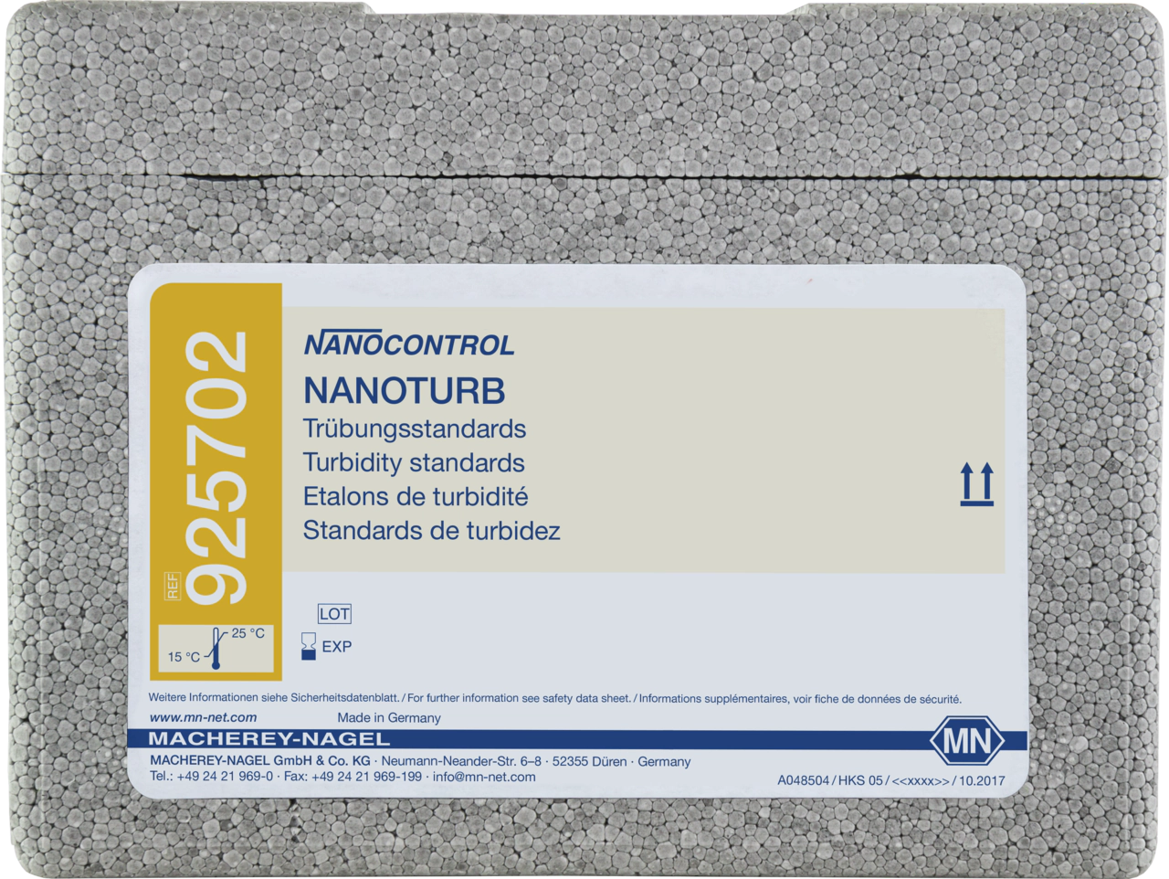 NANOCONTROL NANOTURB, turbidity standard solutions