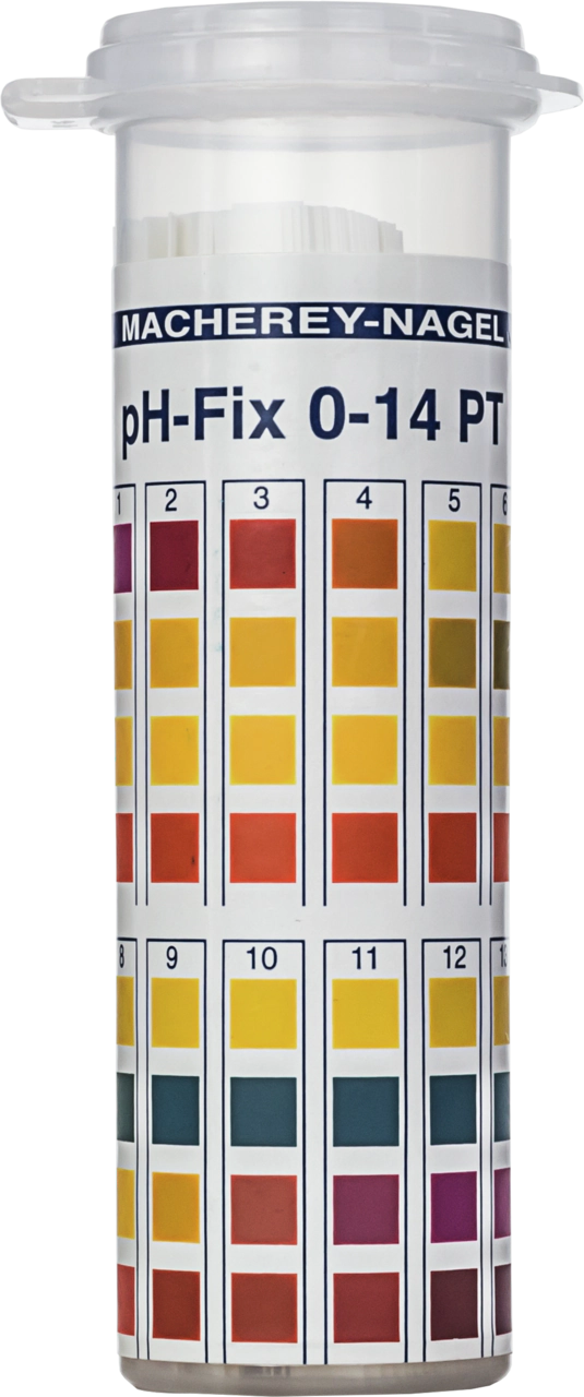 pH test strips, pH‑Fix 0–14 PT, fixed indicator