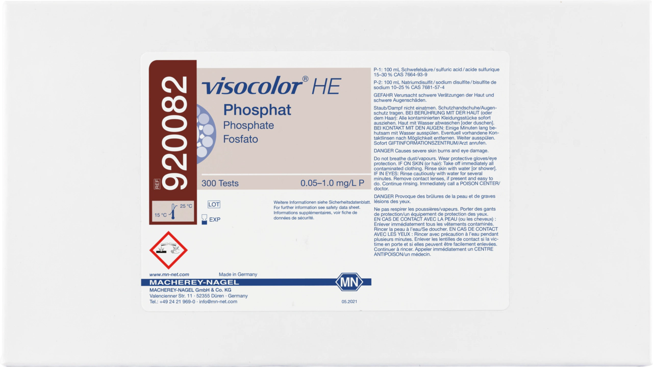 Colorimetric test kit VISOCOLOR HE Phosphate, for low concentrations
