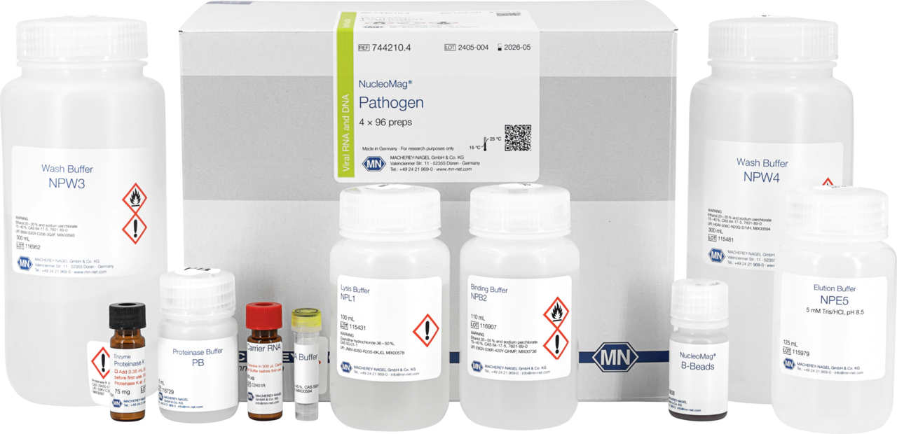 NucleoMag Pathogen kit for viral/bacterial DNA and viral RNA from clinical spl.