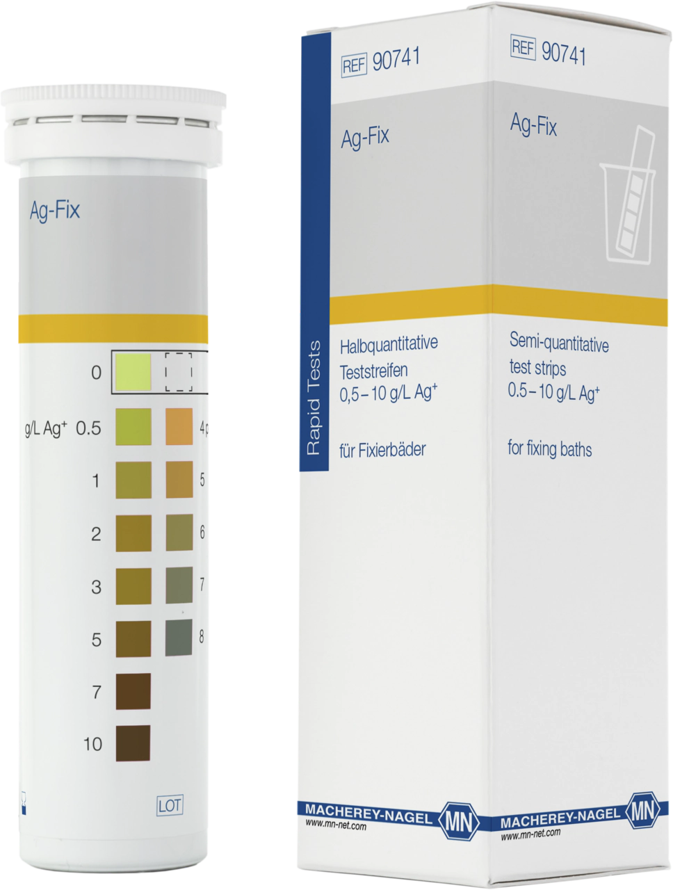 Semi-quantitative test strips Ag-Fix for silver in fixing baths