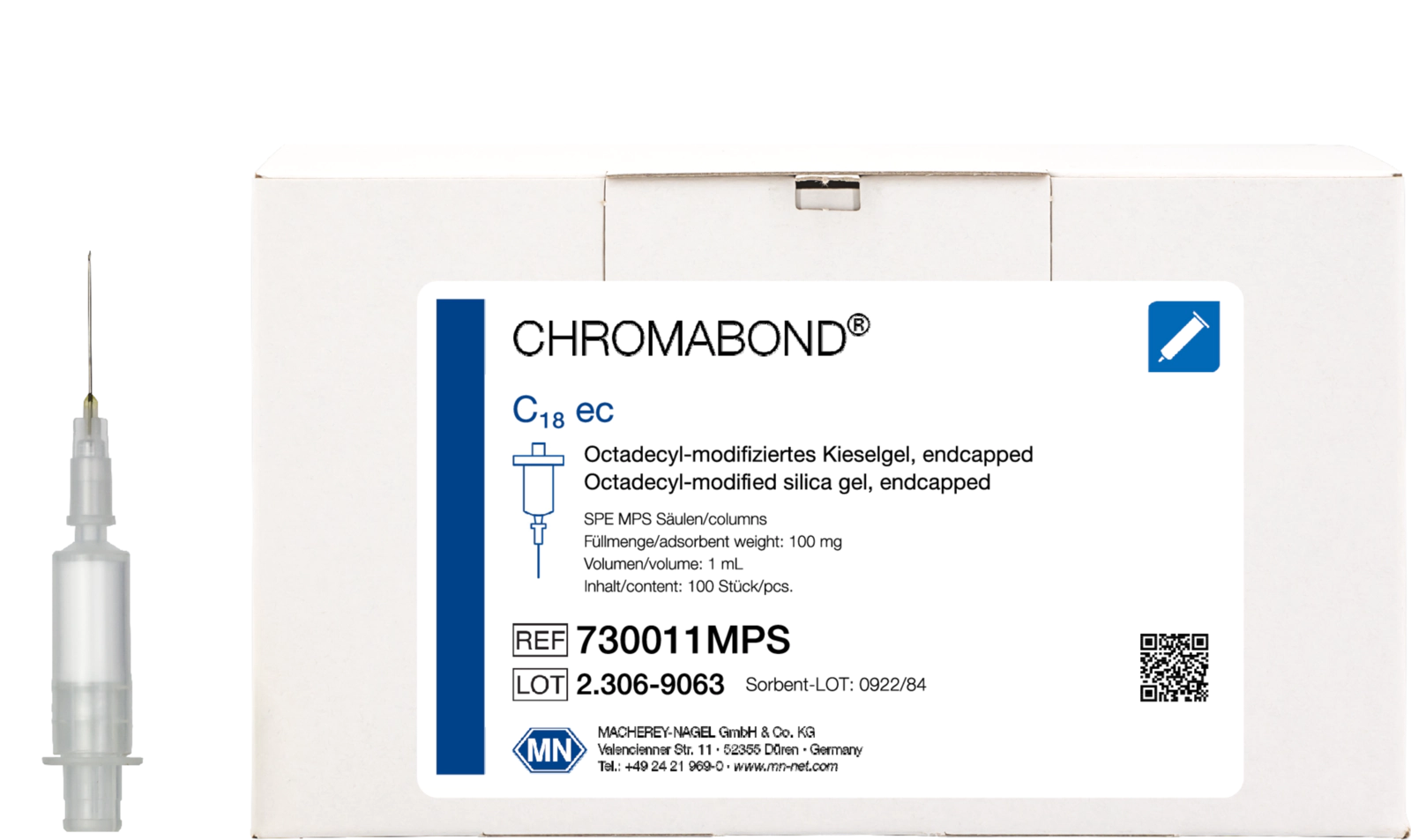 SPE MPS column, CHROMABOND C18 ec, 1 mL/100 mg