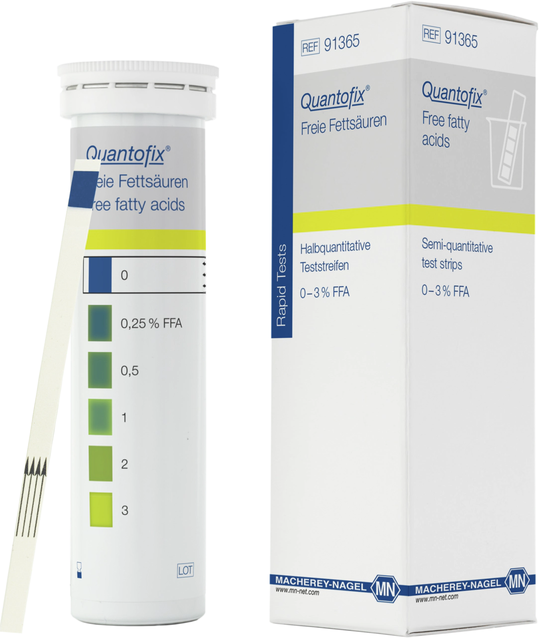 Semi-quantitative test strips QUANTOFIX Free fatty acids