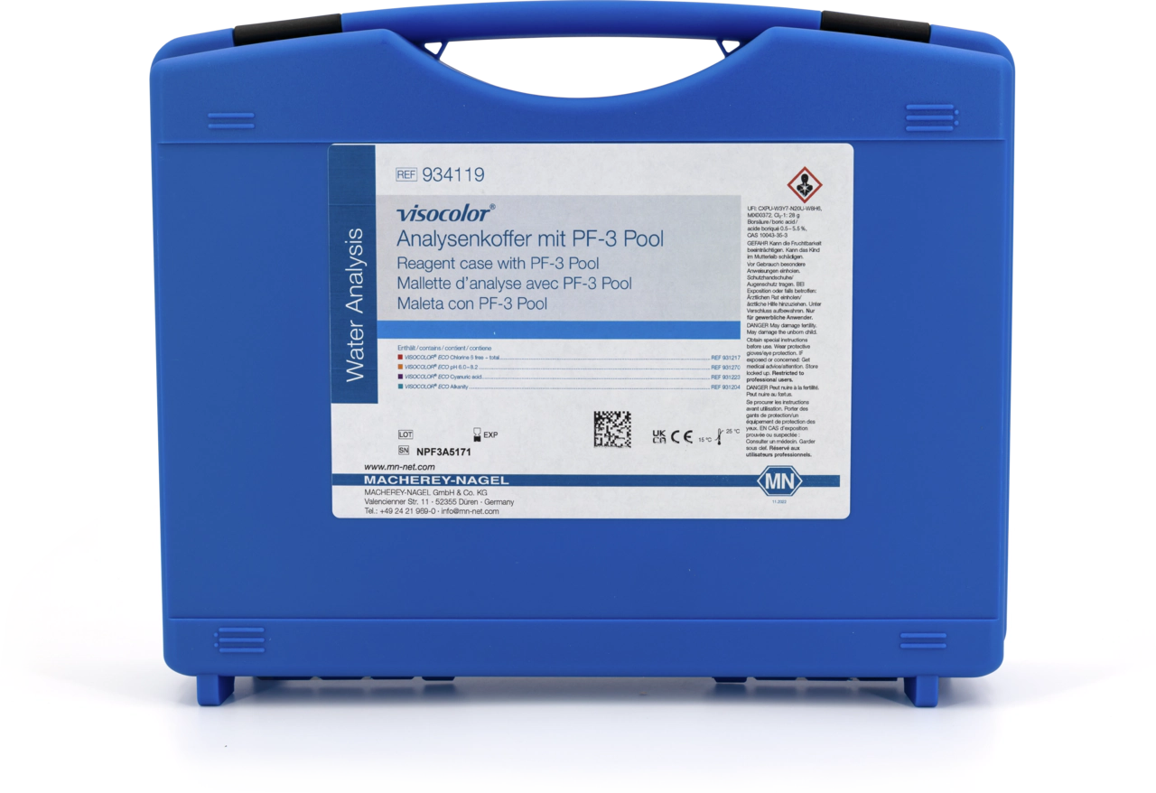 Reagent case with PF‑3 Pool with reagents(Cl₂ solid)