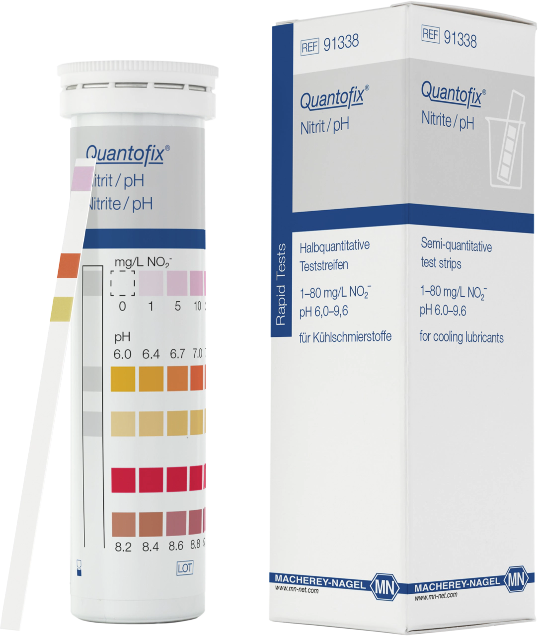 Semi-quantitative test strips QUANTOFIX Nitrite/pH