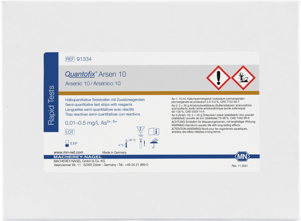 Semi-quantitative test strips QUANTOFIX Arsenic 10