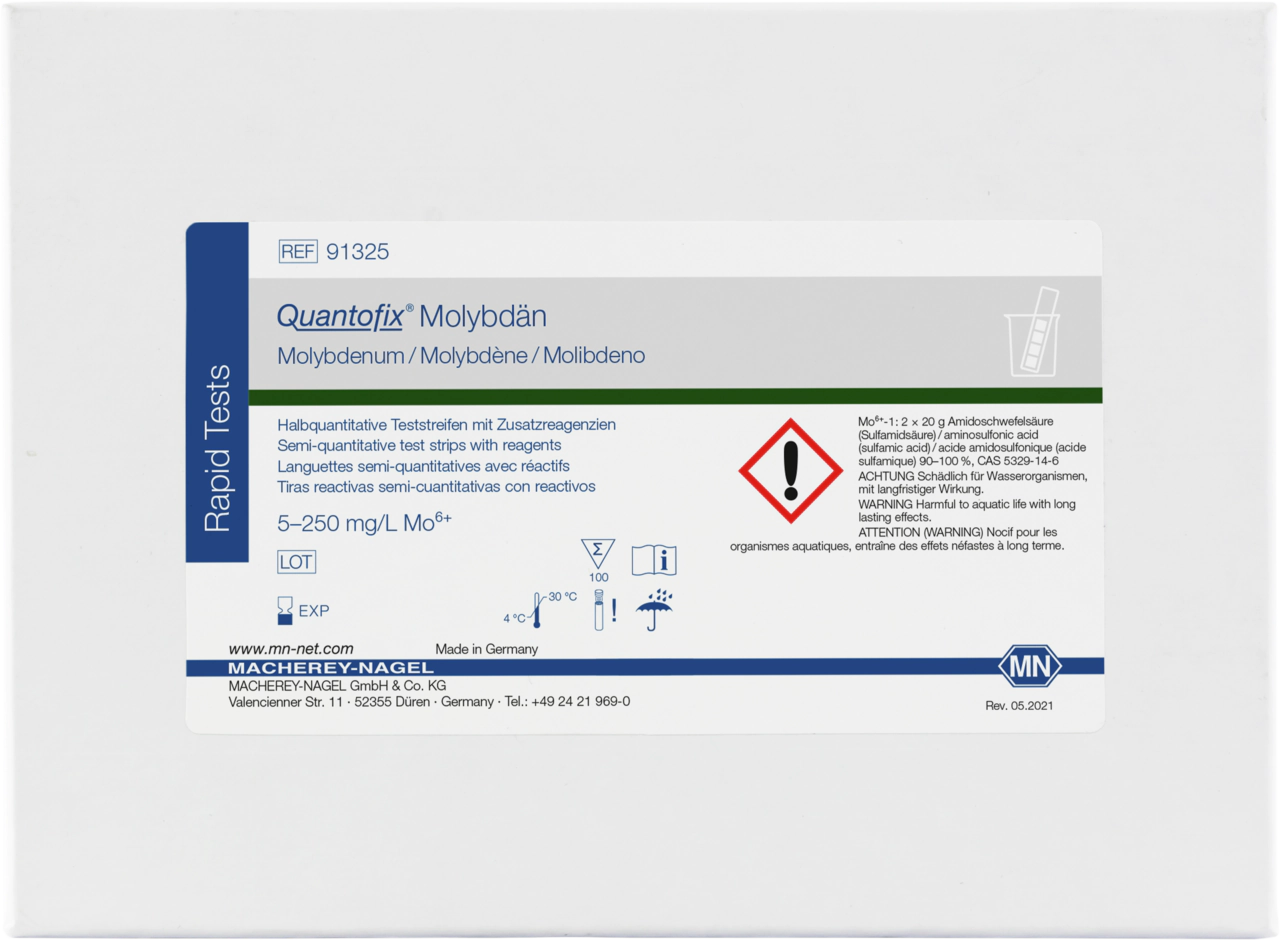 Semi-quantitative test strips QUANTOFIX Molybdenum