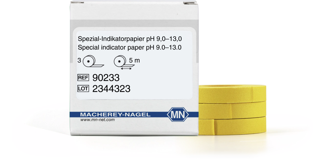 Special indicator paper pH 9.0–13.0, reel, refill pack
