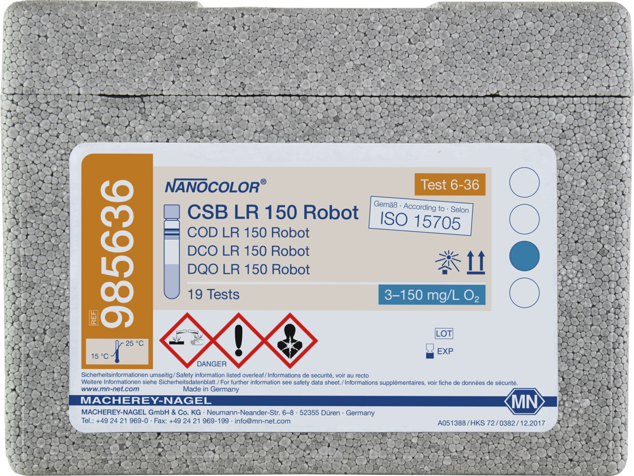 Tube test NANOCOLOR COD LR 150 Robot