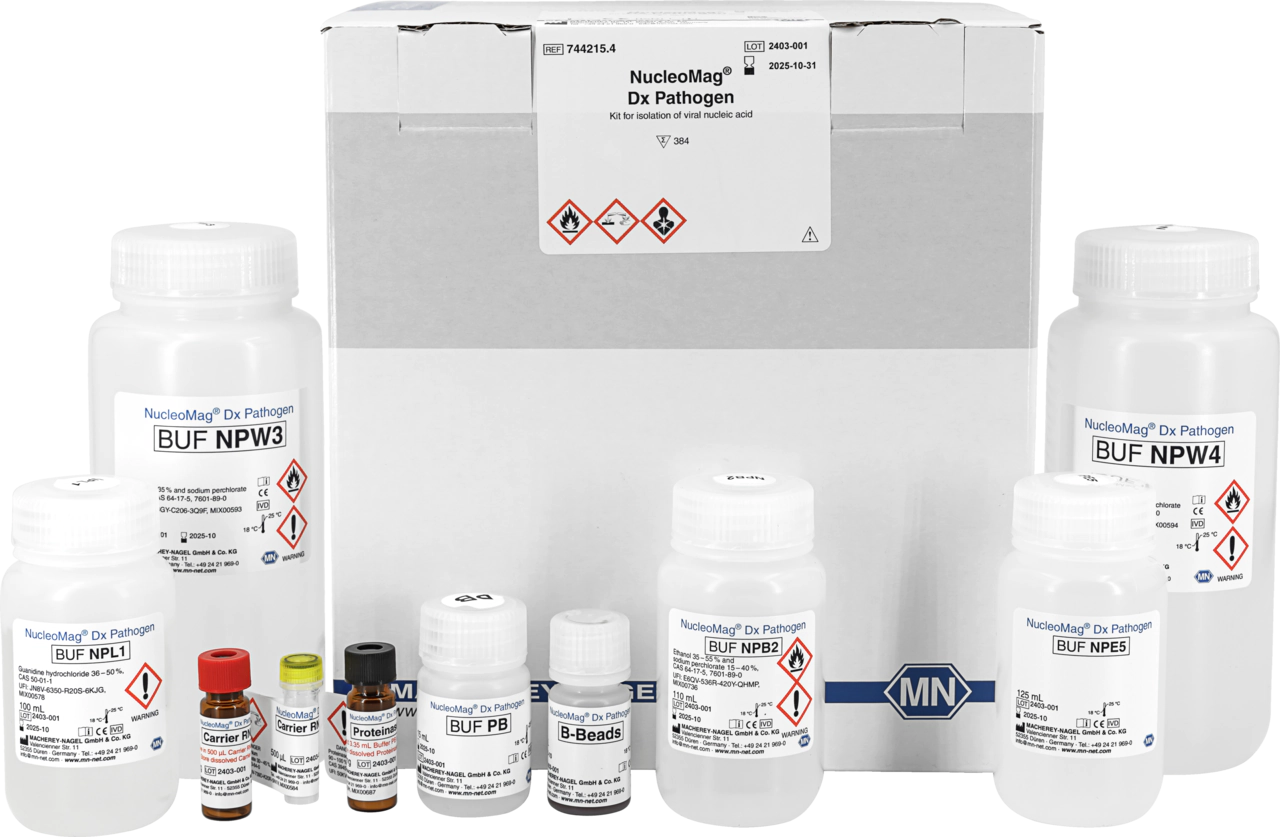 NucleoMag Dx Pathogen, CE-IVD marked viral RNA/DNA isolation