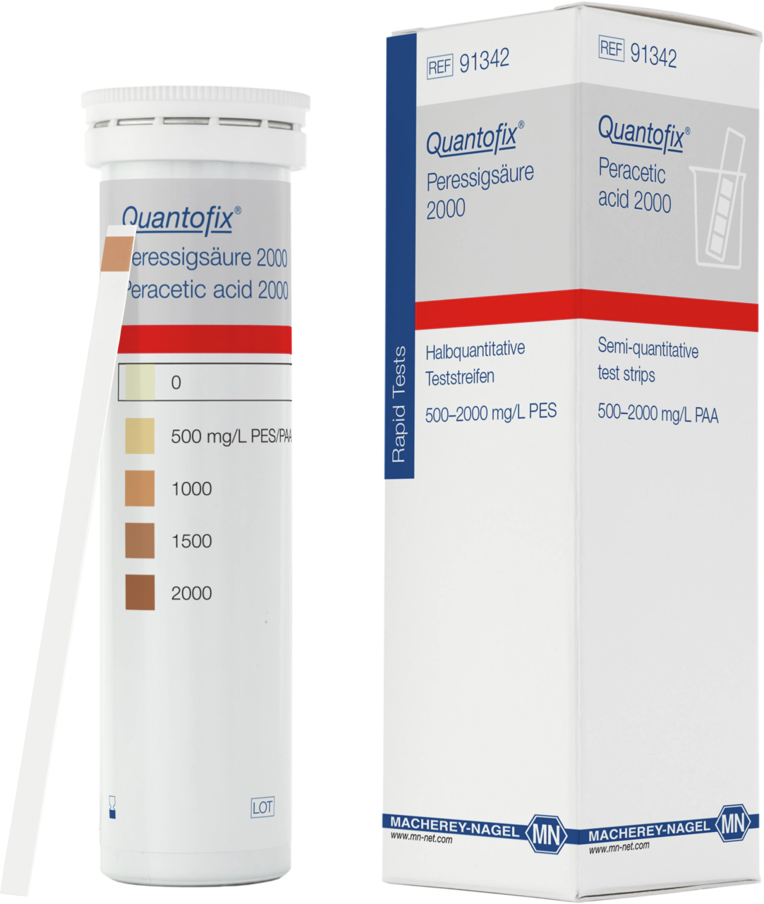 Semi-quantitative test strips QUANTOFIX Peracetic acid 2000
