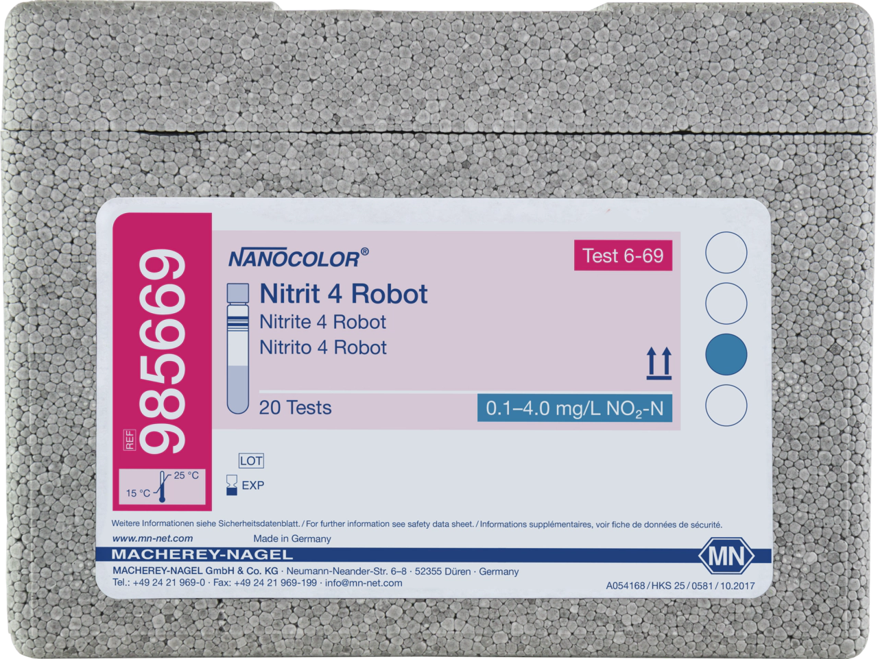 Tube test NANOCOLOR Nitrite 4 Robot