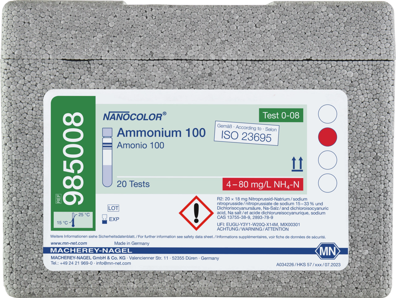 Tube test NANOCOLOR Ammonium 100