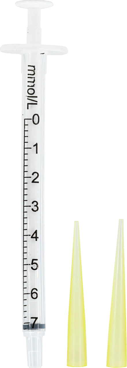 Titration syringe for VISOCOLOR HE AC 7 / AL 7 / KS 7