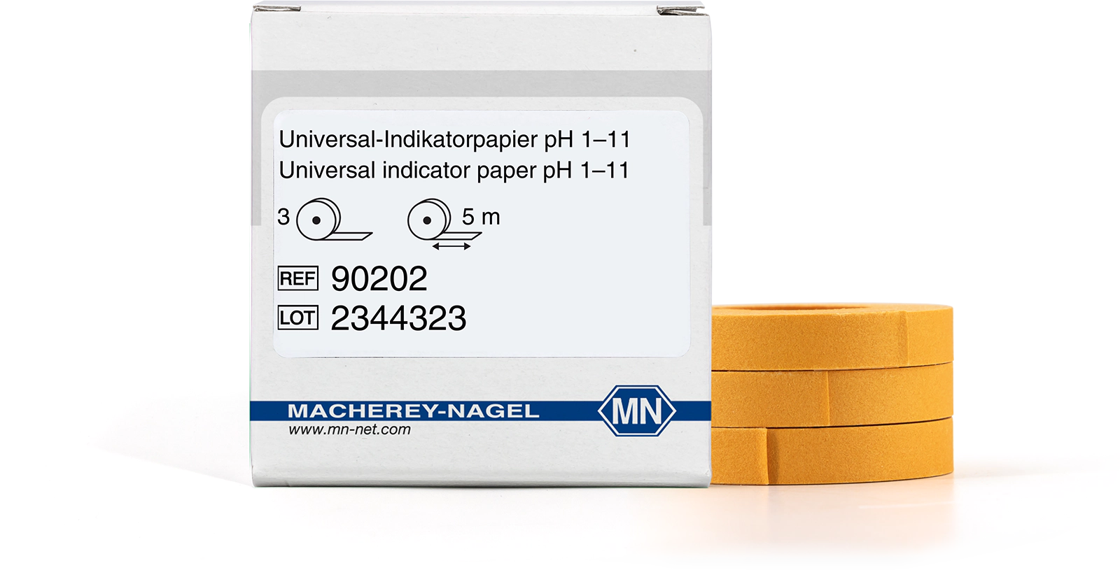 Universal indicator paper pH 1–11, reel, refill pack