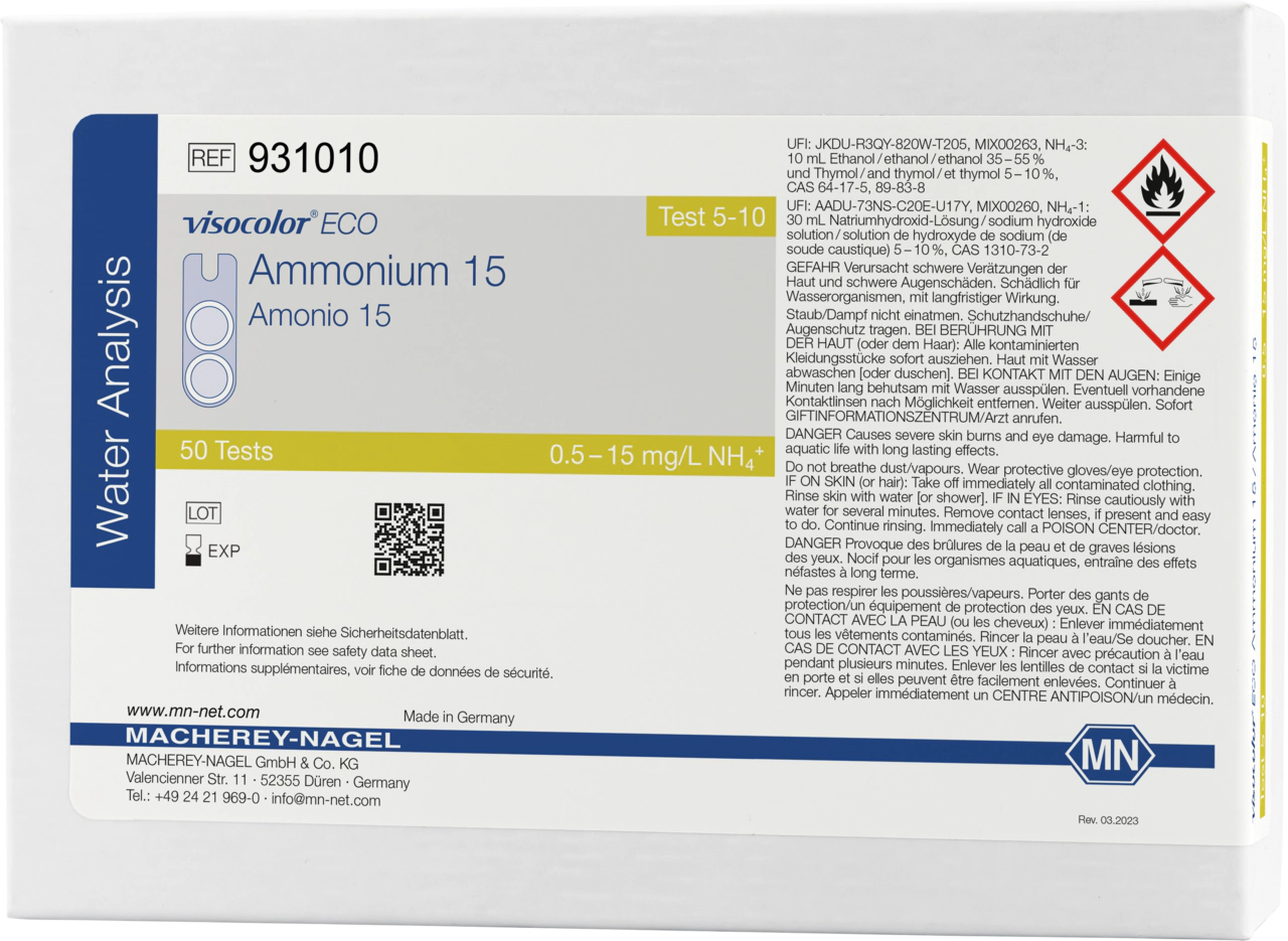 Colorimetric test kit VISOCOLOR ECO Ammonium 15