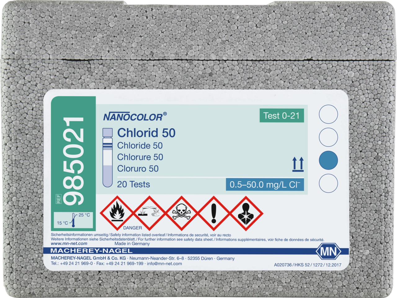 Tube test NANOCOLOR Chloride 50