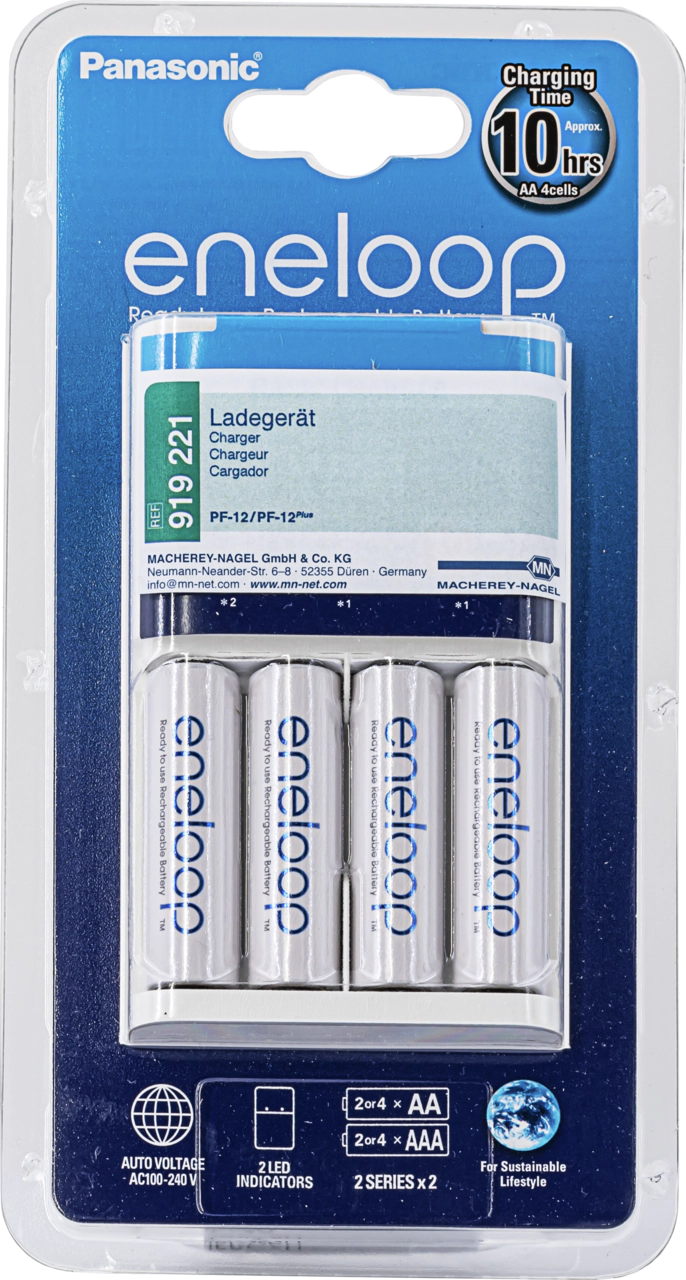 Battery charger, incl. 4 rechargeable batteries