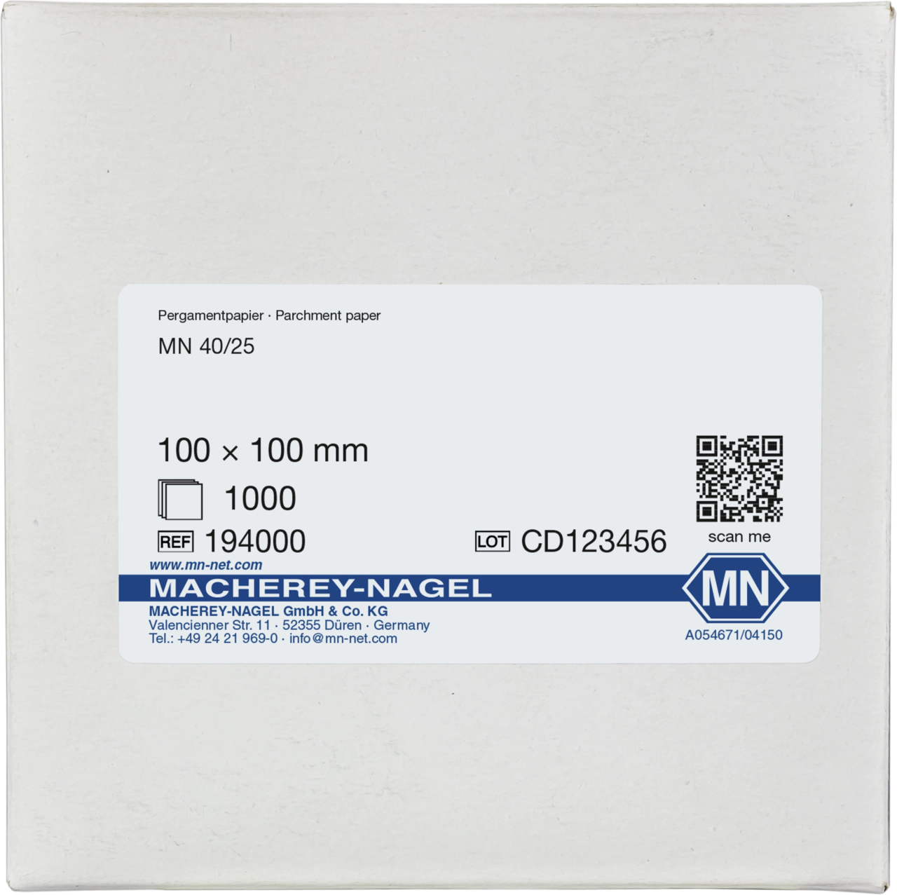 Parchment sheets, MN 40/25, Weighing, Smooth