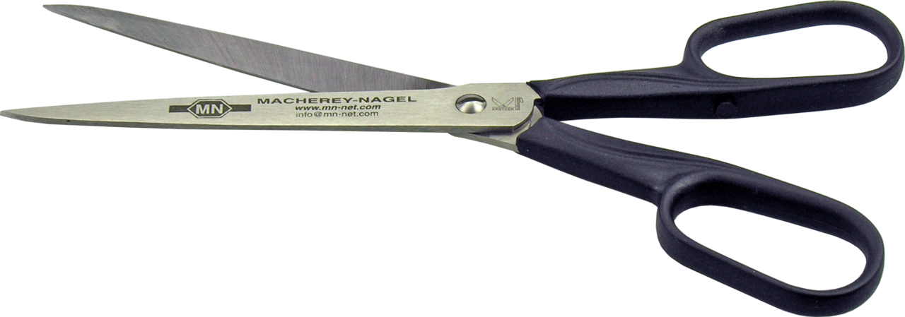 Scissors for TLC/HPTLC aluminum and polyester sheets