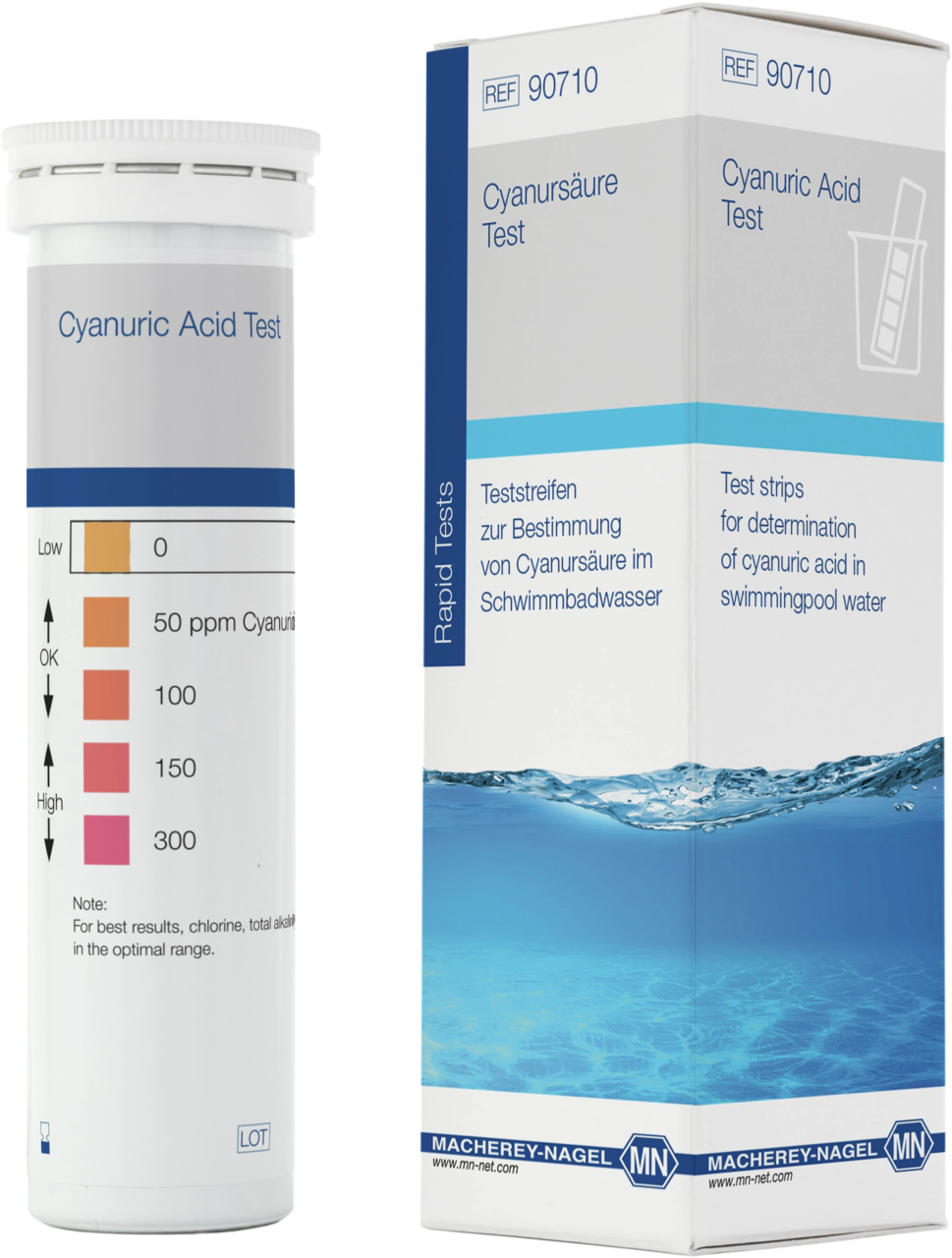 Semi-quantitative test strips Cyanuric Acid Test (swimming pools)
