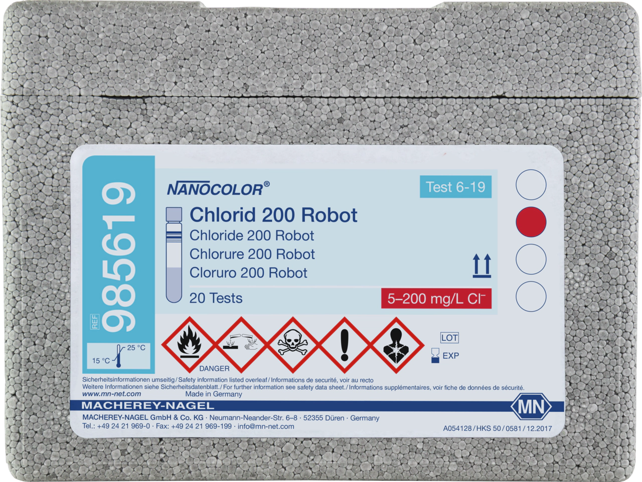 Tube test NANOCOLOR Chloride 200 Robot