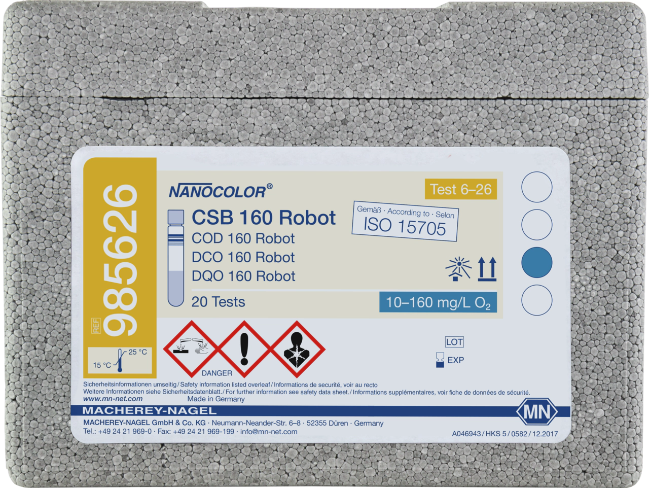 Tube test NANOCOLOR COD 160 Robot