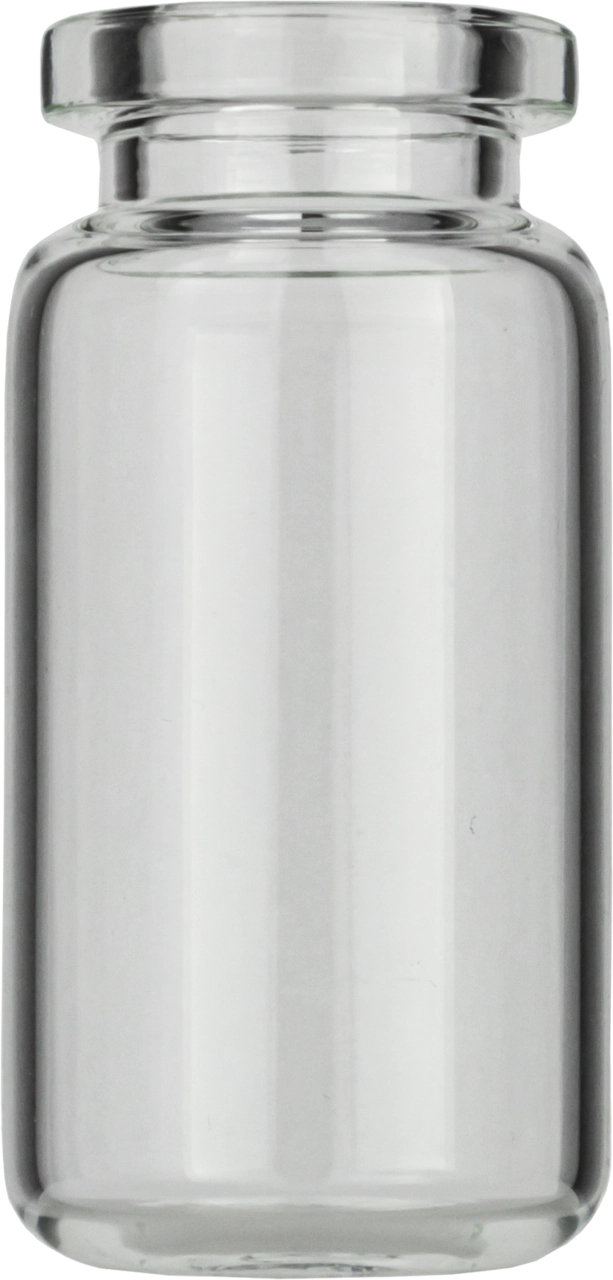 Crimp neck vial, N 20, 22.5x46.0 mm, 10.0 mL, rounded bottom, flat neck, clear