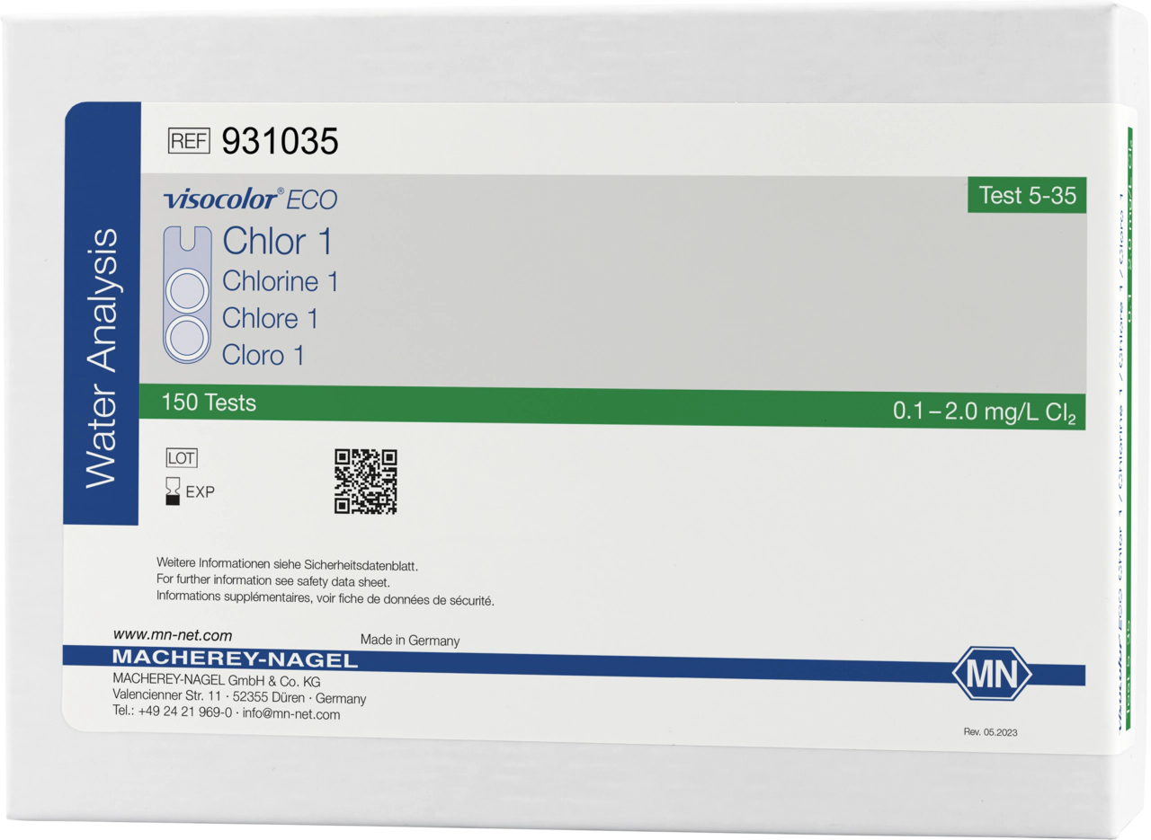 Colorimetric test kit VISOCOLOR ECO Chlorine 1, free and total