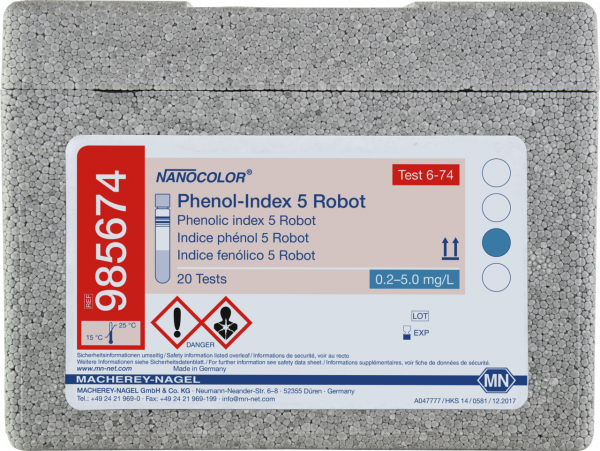 Tube test NANOCOLOR Robot Phenolic index 5