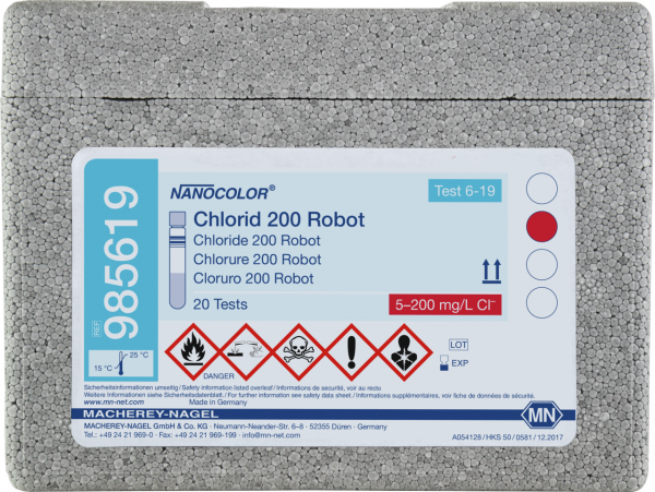 Tube test NANOCOLOR Robot Chloride 200