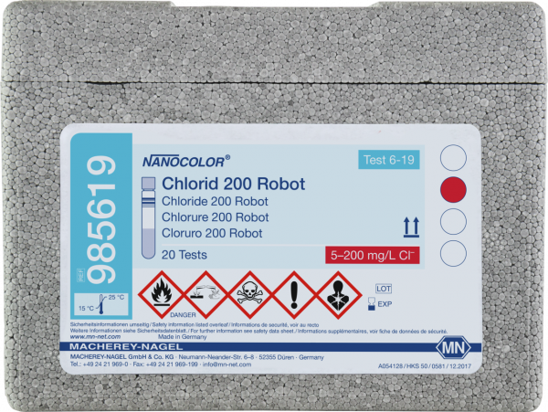 Tube test NANOCOLOR Chloride 200 Robot