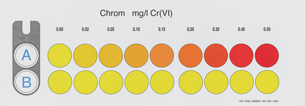 Color comparison chart for VISOCOLOR ECO Chromium