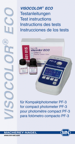 Test instructions for VISOCOLOR ECO on PF‑3